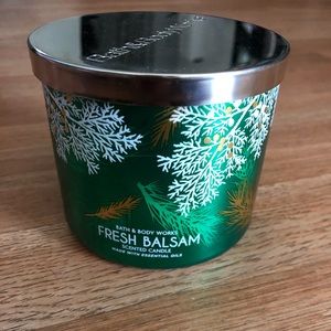 “Fresh Balsam” 3 wick candle Bath & Body works